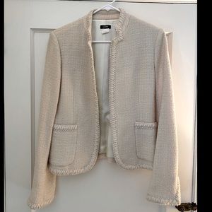 J. Crew Ivory Cream Chanel Style Francine Boucle Jacket Blazer